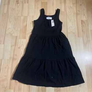 Old Navy Sleeveless Rib-Knit Tiered Dress for Girls in Black Size 8 NWT